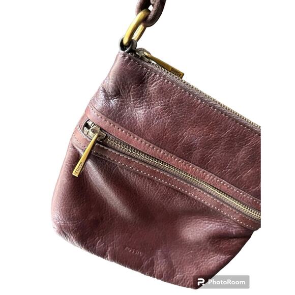 Fossil Vintage Brown Leather Crossbody Bag - Picture 3 of 10